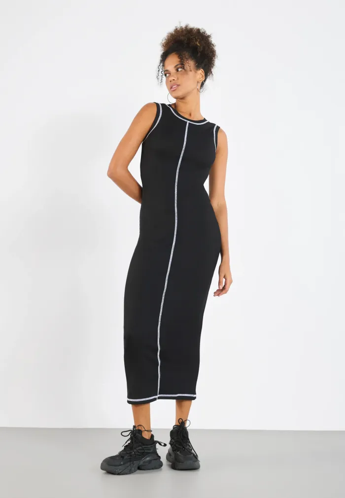 Even&Odd Elegant Black and Egret Dress