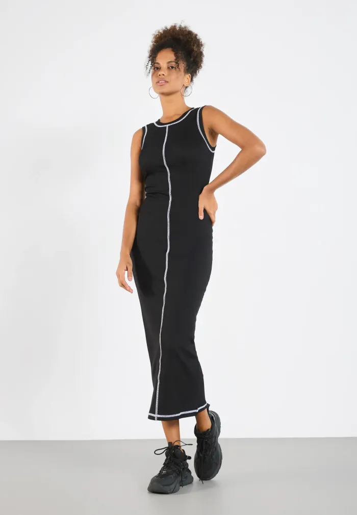 Even&Odd Elegant Black and Egret Dress