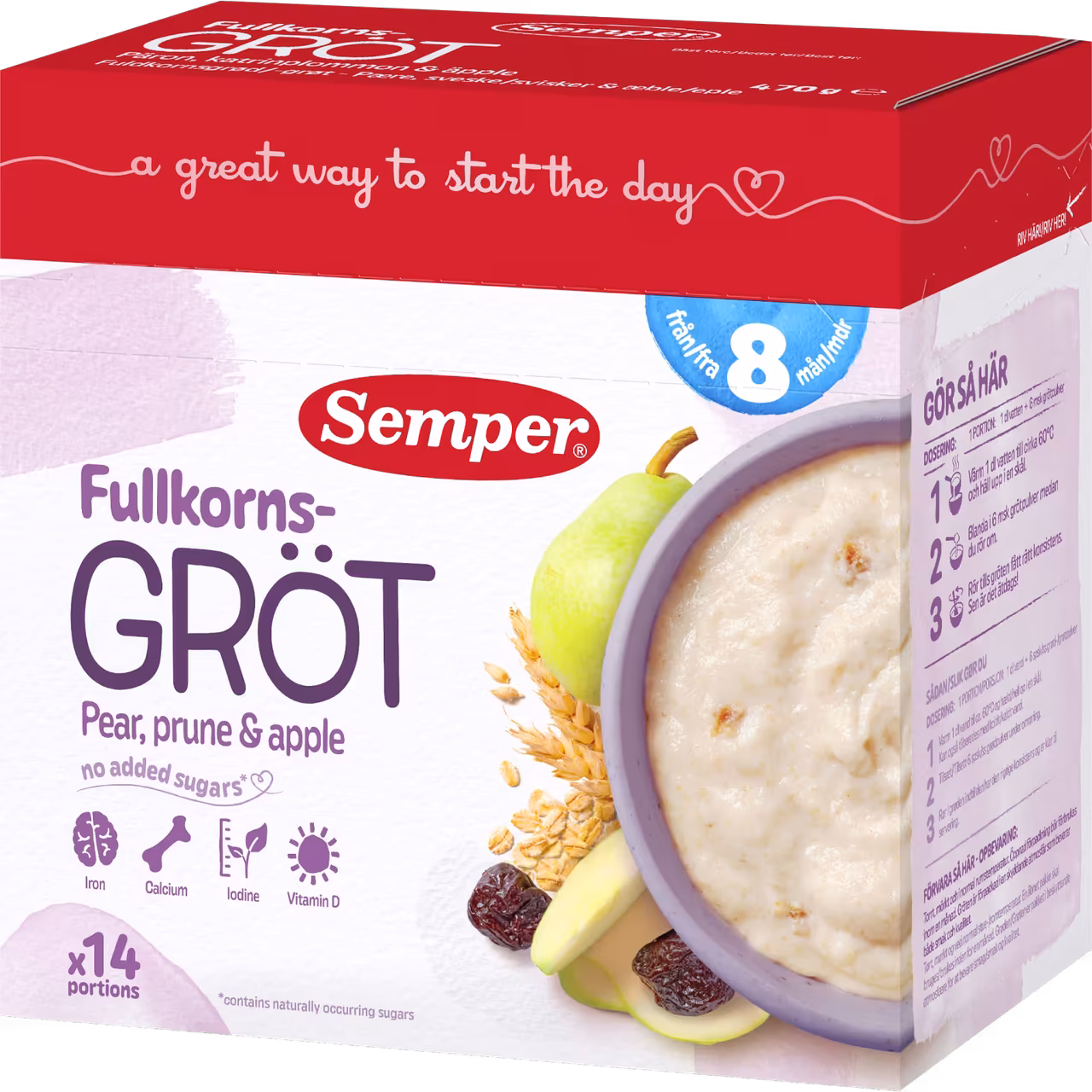 Semper Fullkornsgröt med Plommon 470g