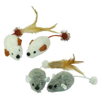 Plush Mice Tail Duo Pack for Cats