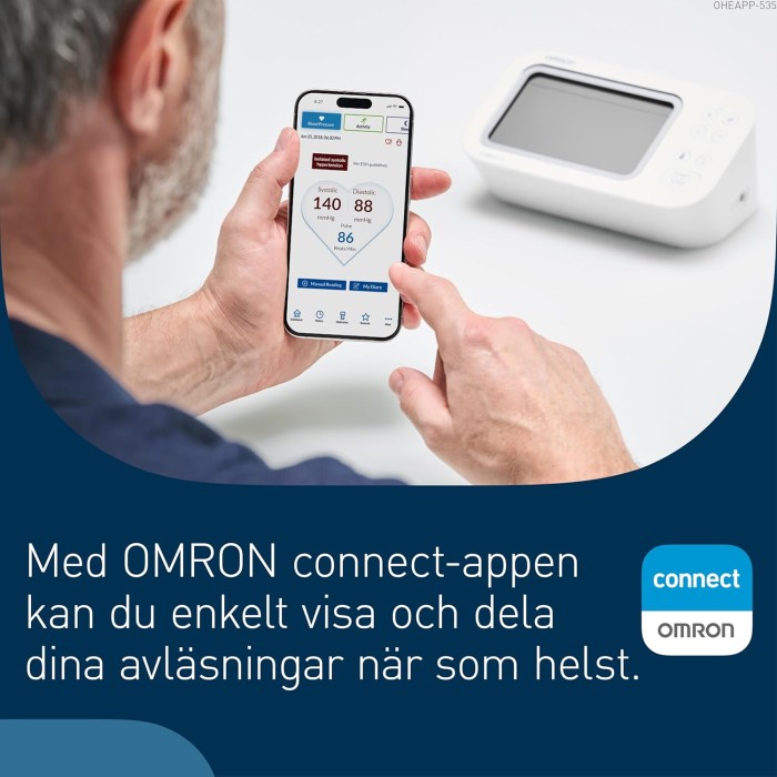Omron X7 Smart Blood Pressure Monitor with AFib Detection" 