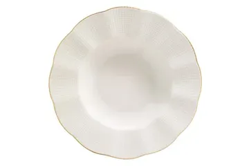 Adine Porslin Middagsservis 24 Delar Crème/Guld