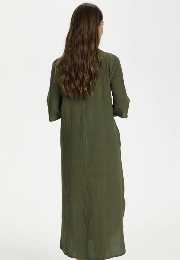 KAFFE KAISEY - Elegant Grape Leaf Dress