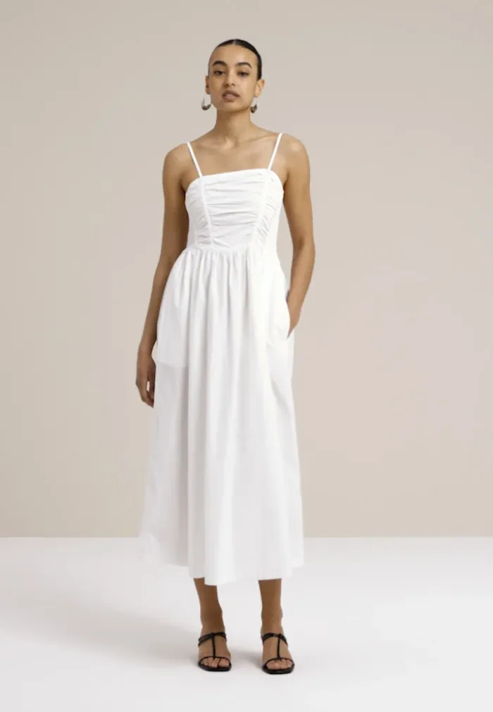 WE Fashion Elegant Vit Vardagsklänning