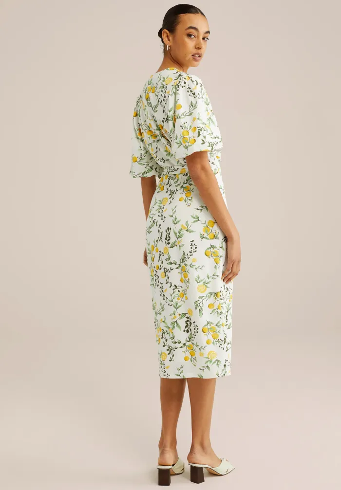 WE Fashion Elegant Vit Vardagsklänning