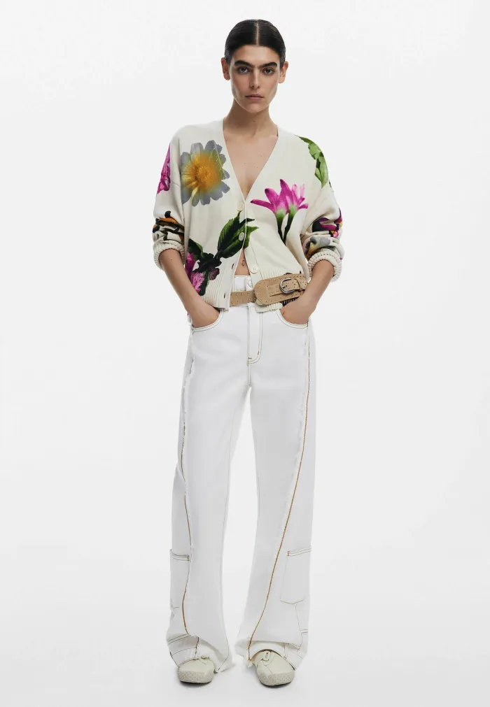 Desigual Beige Cardigan Sweater