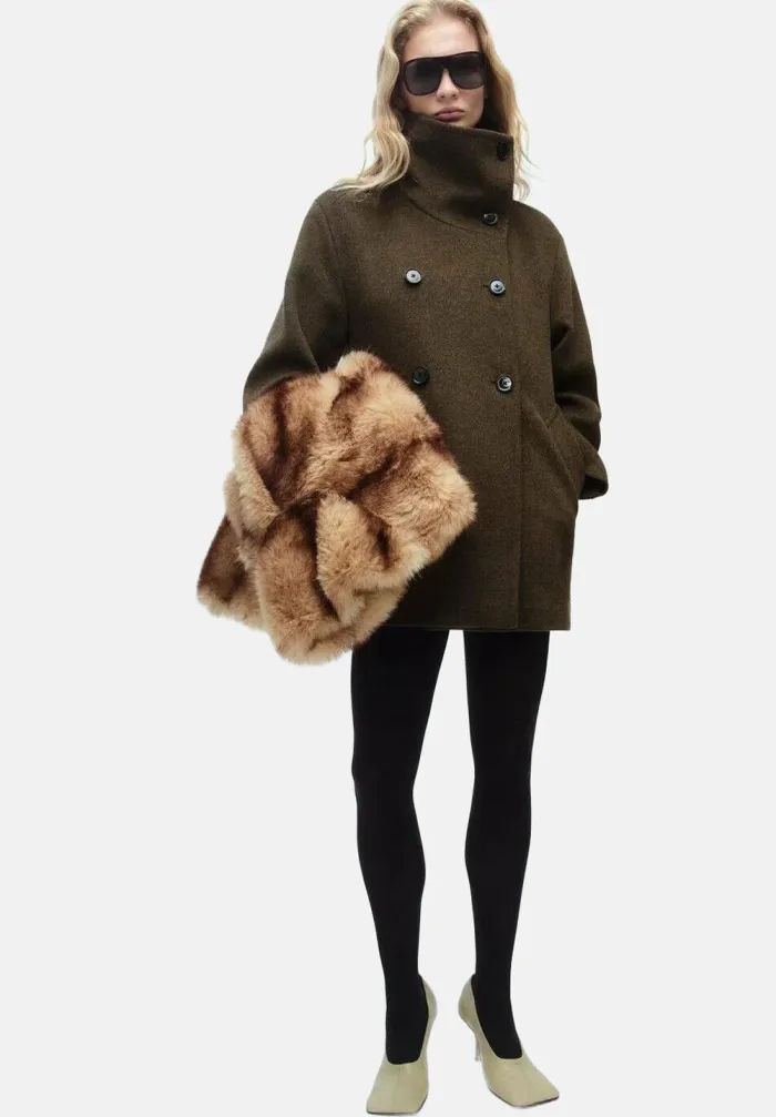 Khaki Mango Kort Kappa / Rock