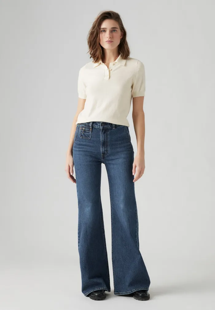 Levi's Ribcage Bell Bottom Jeans - Dark Blue