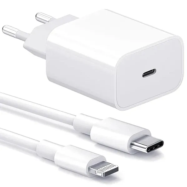 Dubbelset iPhone Snabbladdare 20W med Kabel