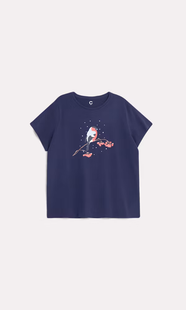 Elegant Marinblå Dam Pyjamasöverdel