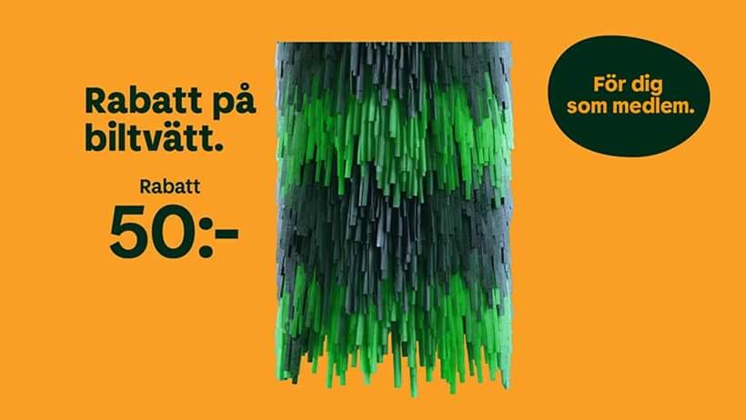 50 kr rabatt på tvättprogram över 189 kr hos Preem!