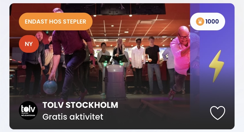 Stepler - gratis aktivitet på TOLV STOCKHOLM