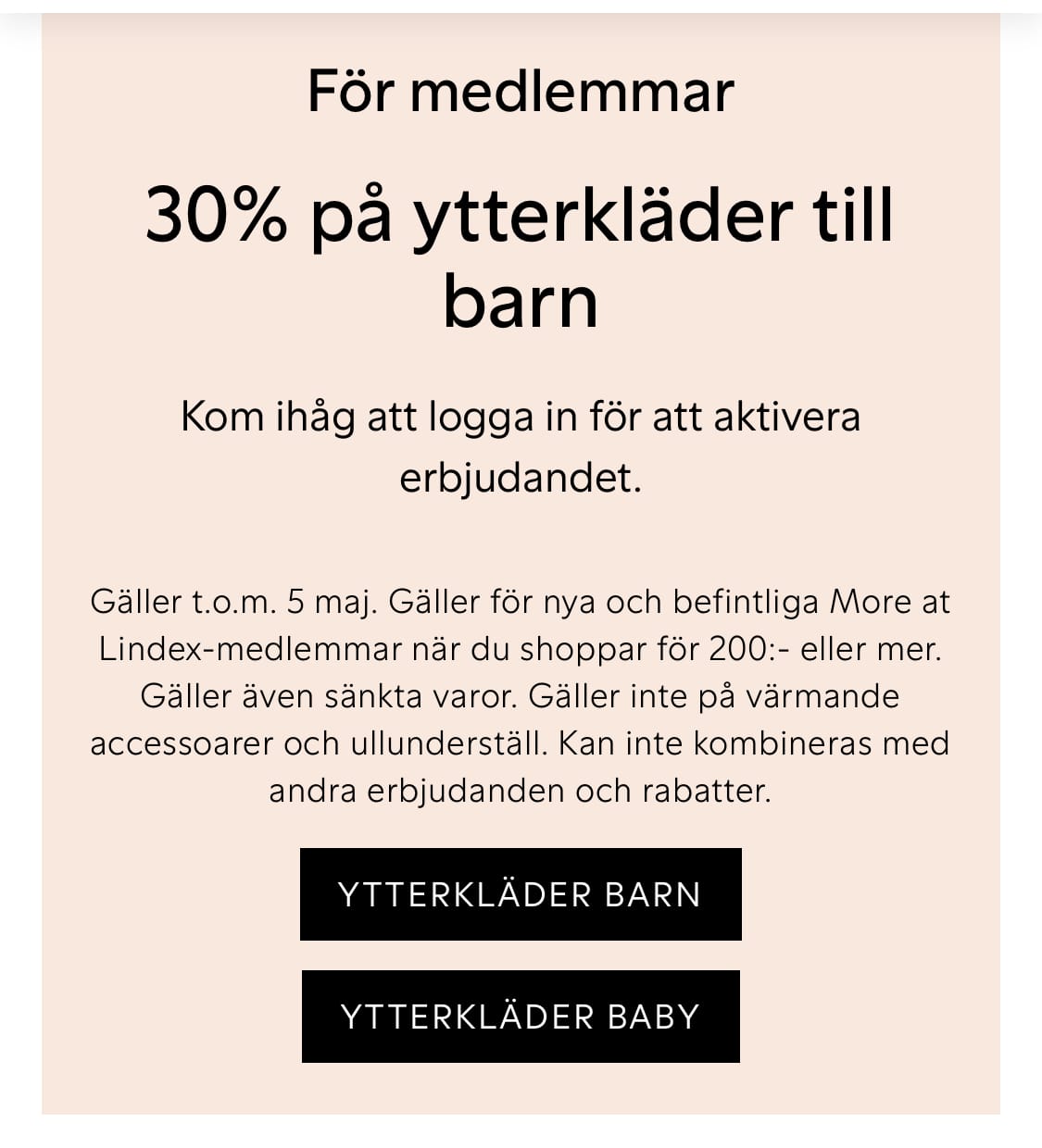 30% på ytterkläder till barn
