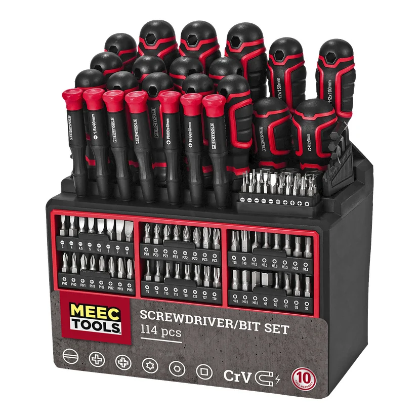 Meec 114-delars skruvmejsel och bitssats