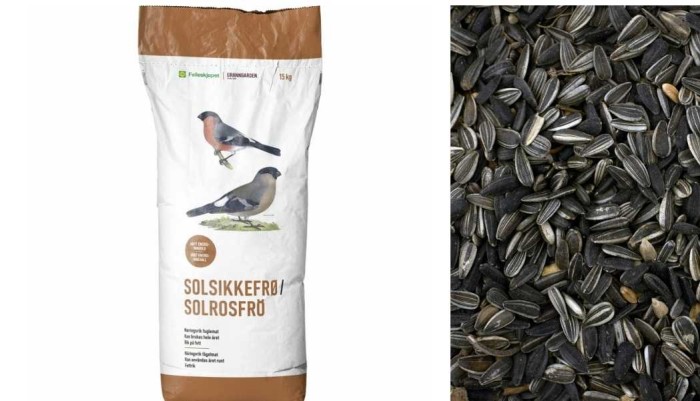Premium Solrosfrö Mix för Fåglar 15kg