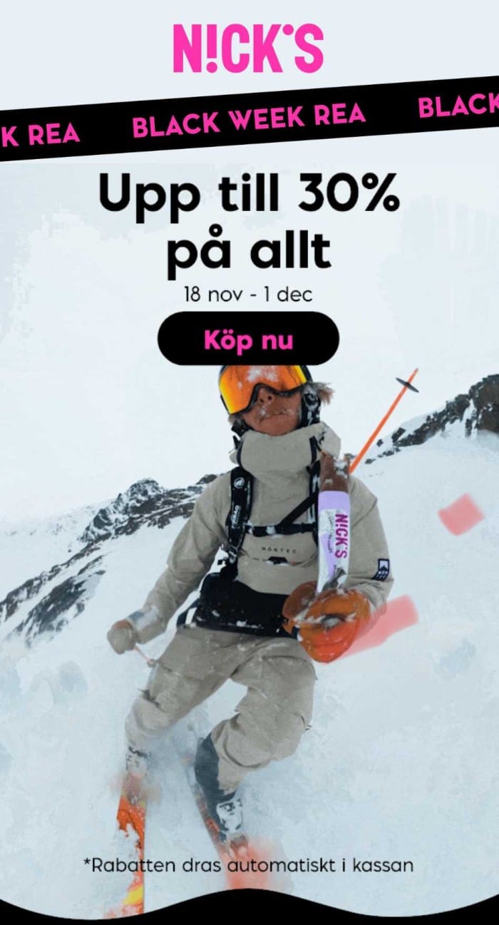 Black Week - Upp till 30% på allt