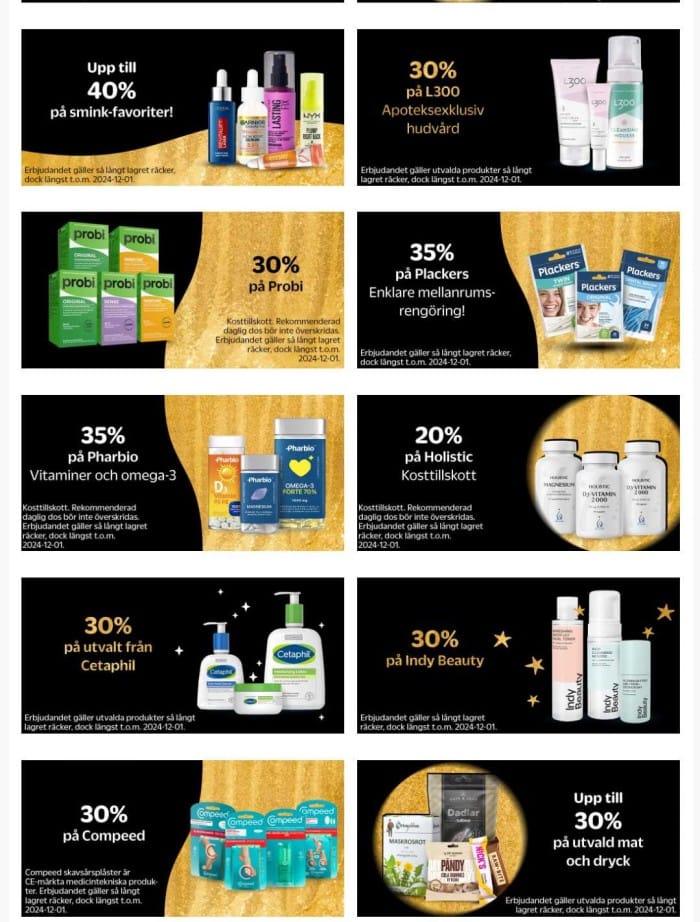 Apotea Black Week, upp till 40% rabatt!