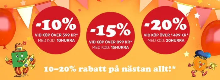 Stor & Liten upp till 20 % rabatt