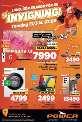 Nyinvigning av Power i Lund 13 mars kl 07.00