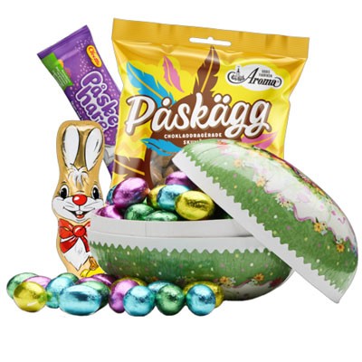 Ge bort ett digitalt presentkort på påskgodis värt 120 kr