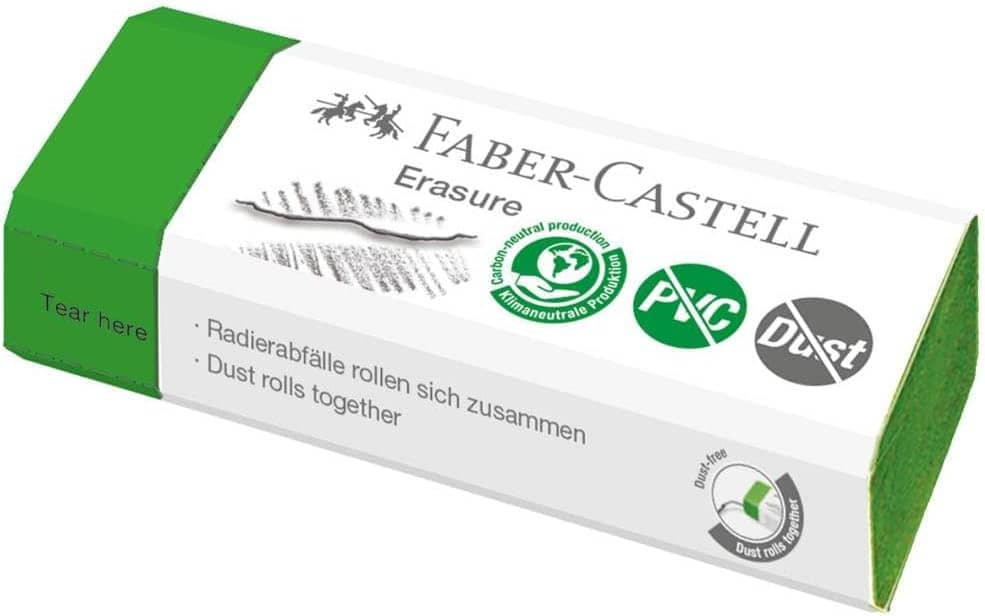 Faber-Castell damfritt radergummi, grönt