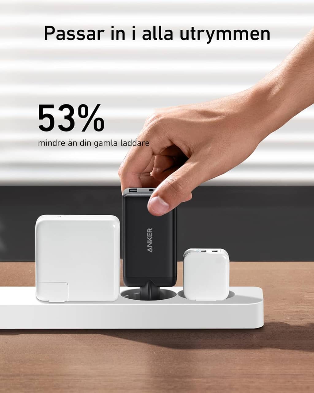 Anker Nano II 65W USB-C-laddare med 3 portar