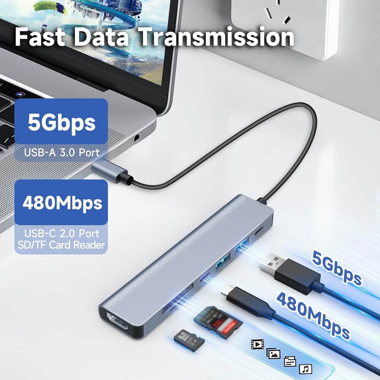 Moman USB-C dockningsstation 7-i-1