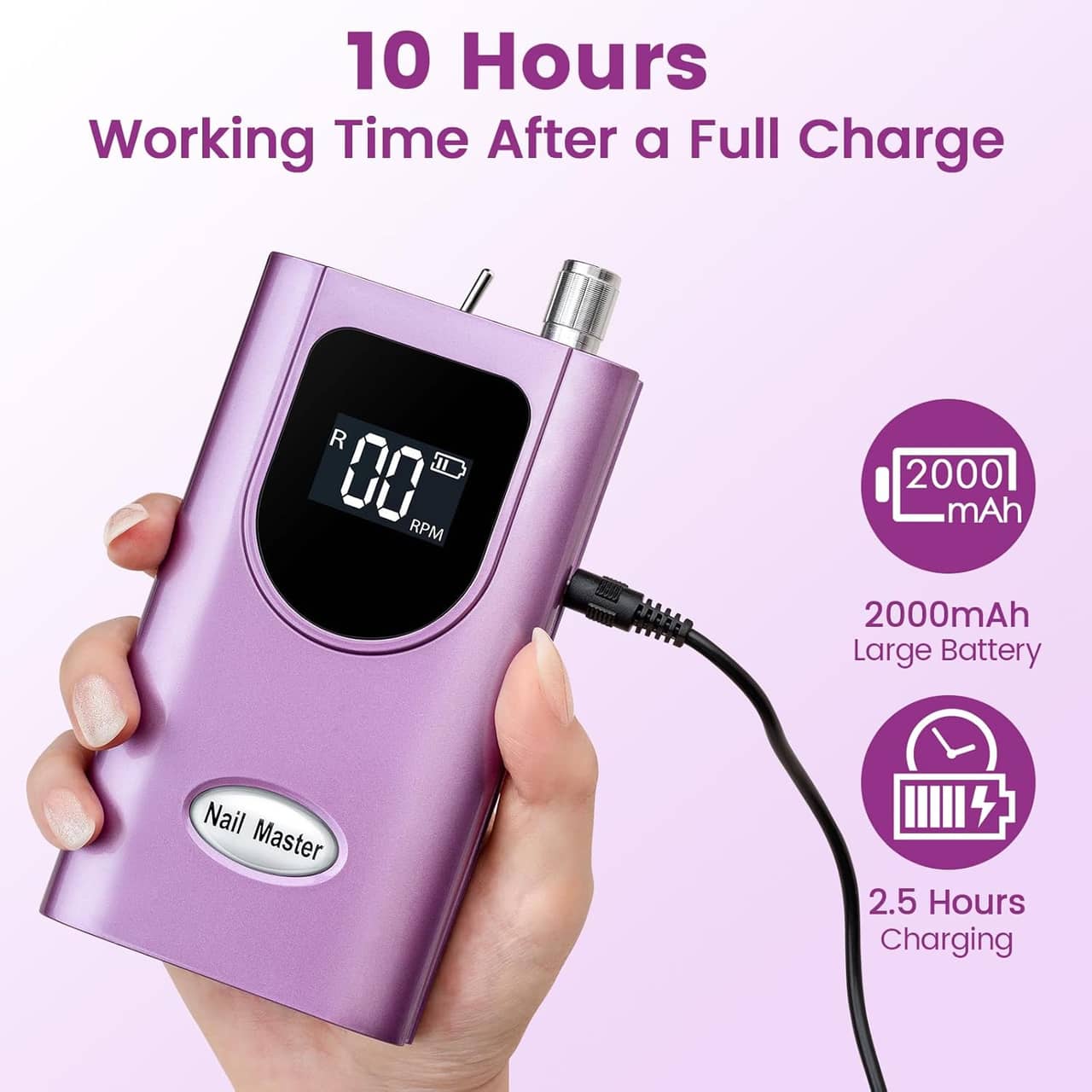 Delanie Professional 35000RPM elektrisk nagelfil