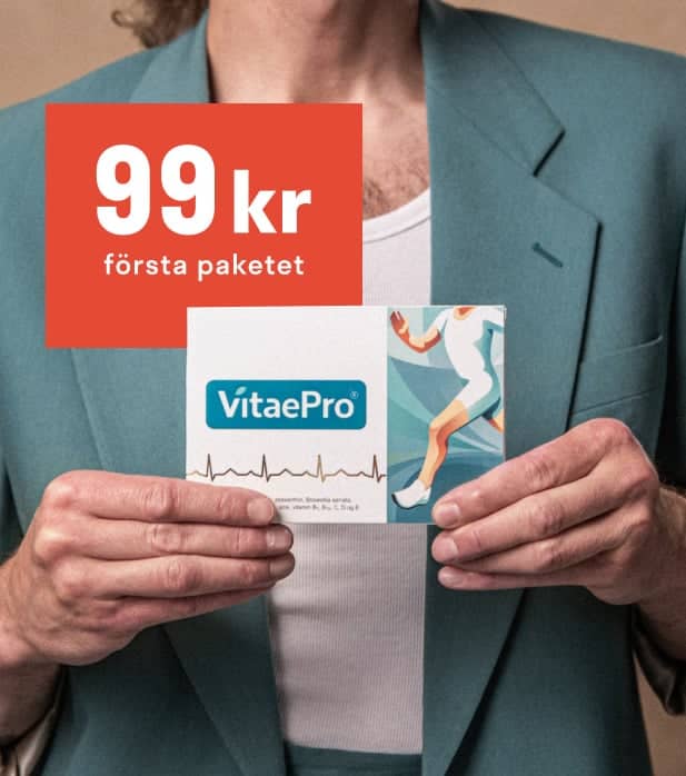 Första paketet VitaePro för bara 99 kr och gratis muskelkräm