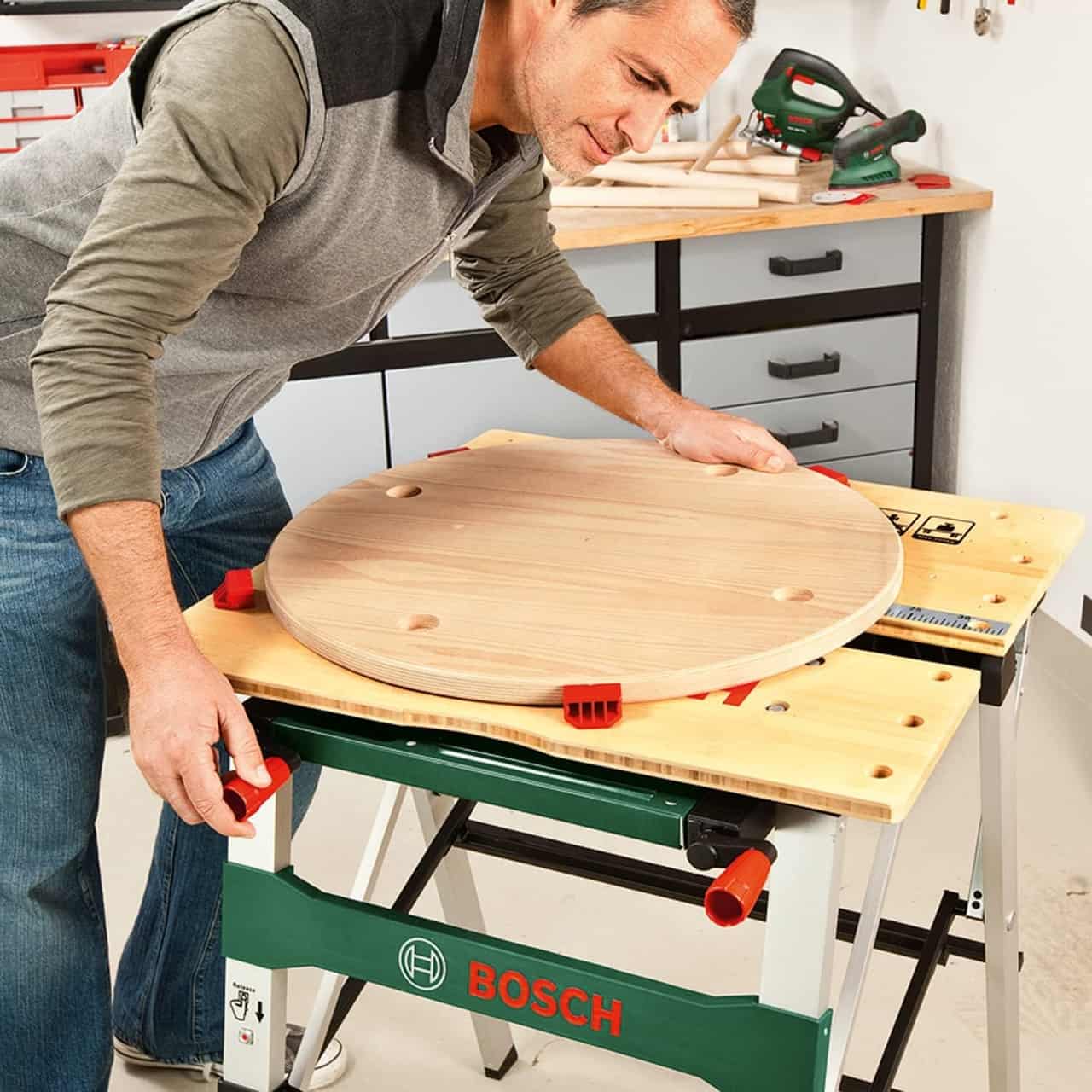 Bosch PWB 600 arbetsbänk med 4 spännbackar