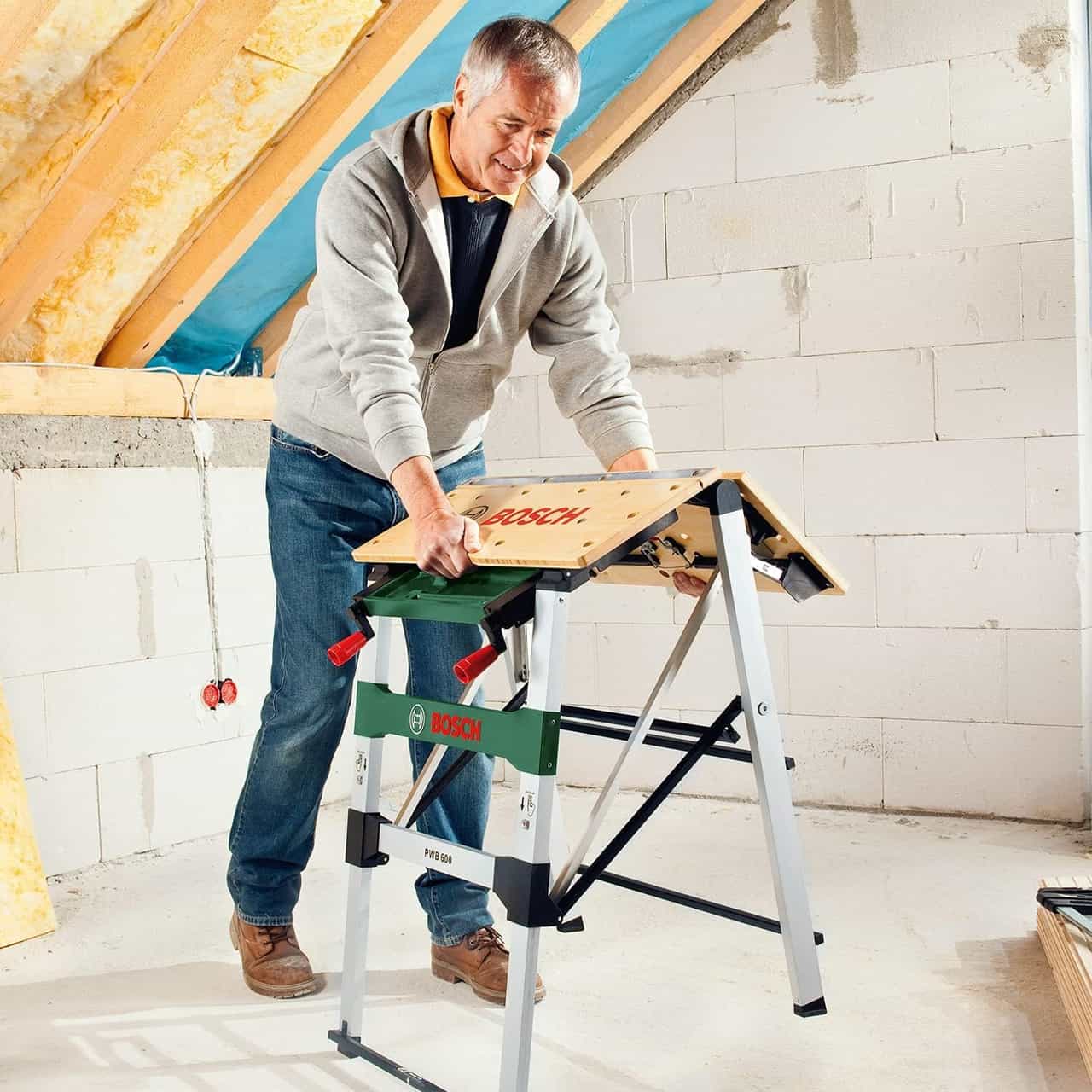 Bosch PWB 600 arbetsbänk med 4 spännbackar