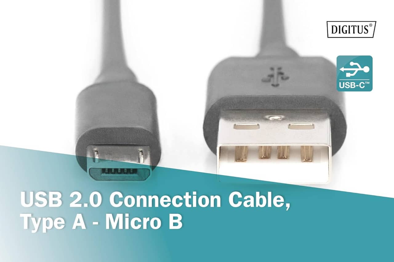 DIGITUS USB 2.0  USB-A till Micro-B USB-kabel hos Amazon