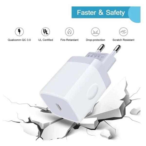 iPhone snabbladdare USB-C 20W + 2m kabel