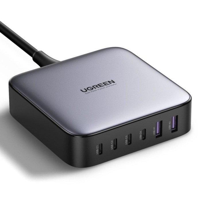 Ugreen 200W Multiladdare med 6 Portar