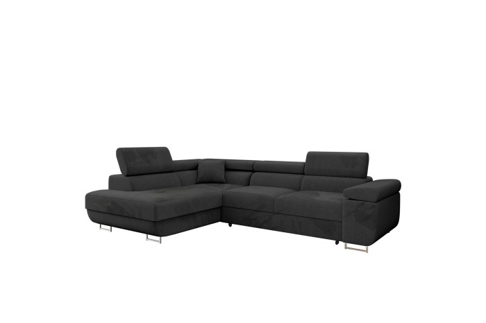 Elegant Gabina Svart 3-sits Soffa med Schäslong