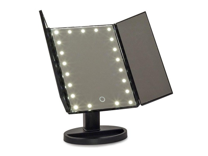 LED-belyst 3-i-1 Sminkspegel för Sminkbord