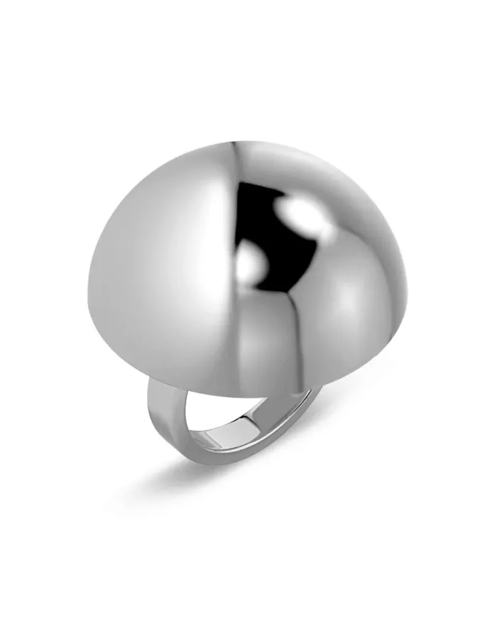 Maxi Steel Beaded Statement Ring