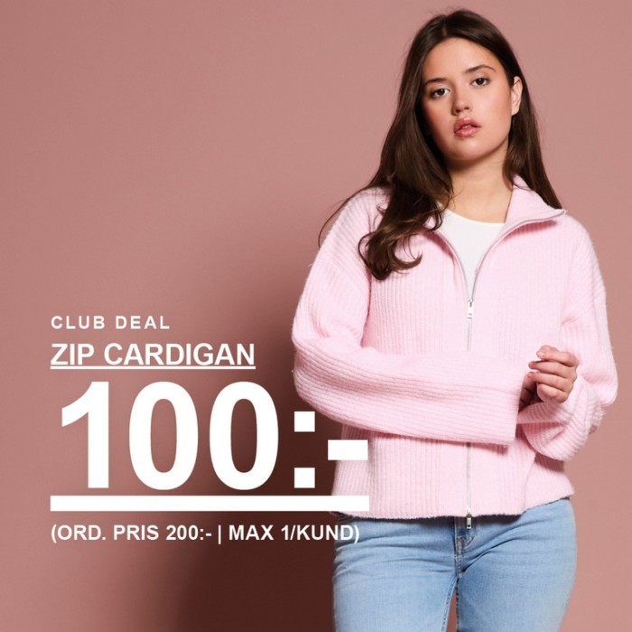 Lager 157 - stickad cardigan med zip