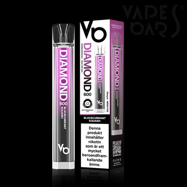 Diamond 600 Blackcurrant Squash 20mg
