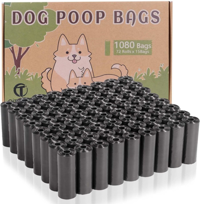 AiTodos hundbajspåsar 1080 st svarta