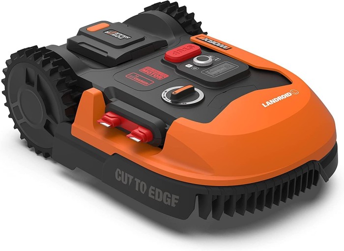 WORX WR167E Landroid robotgräsklippare, svart och orange
