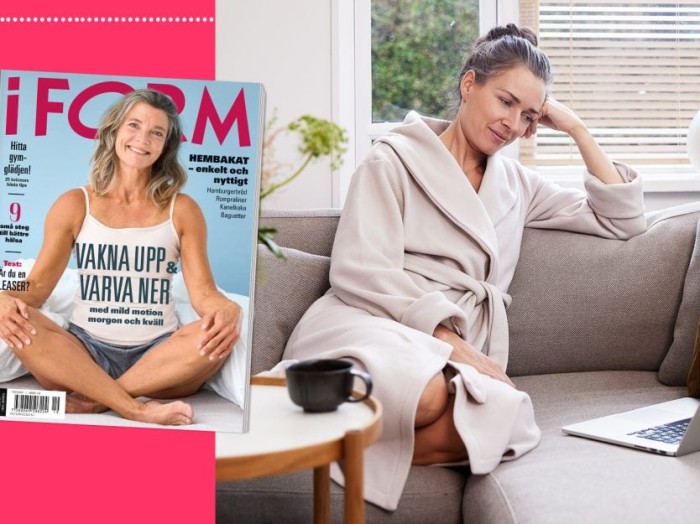 Morgonrock på köpet med tidningen iForm
