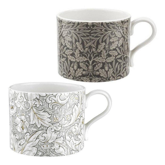 Morris & Co Pure 2-Pack Mugs - Bachelors & Acorn