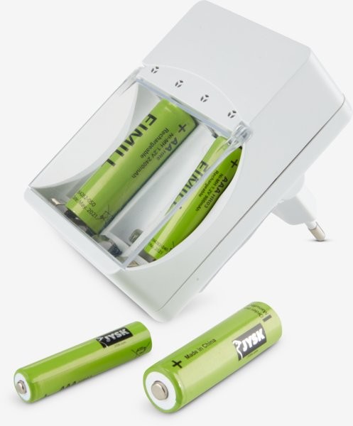 EIMILL Batteriladdare med Lock, 7x5x11cm