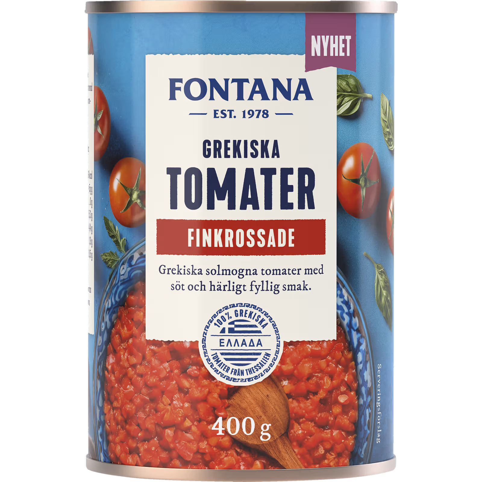 Fontana Krossade Tomater, 400g Förpackning
