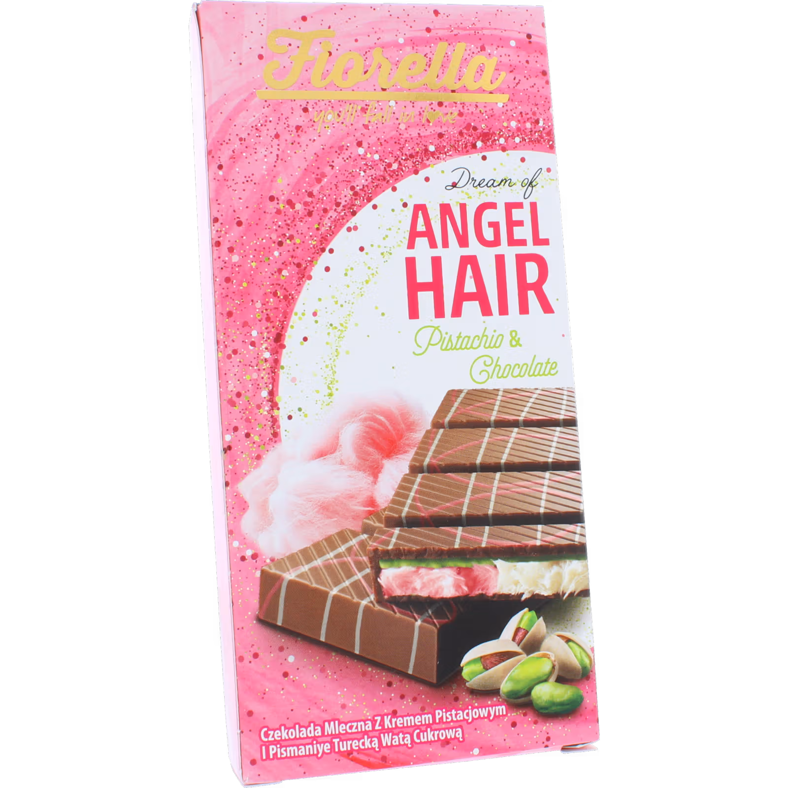 Fiorella Angel Hair Pistachio Milk Chocolate, 150g