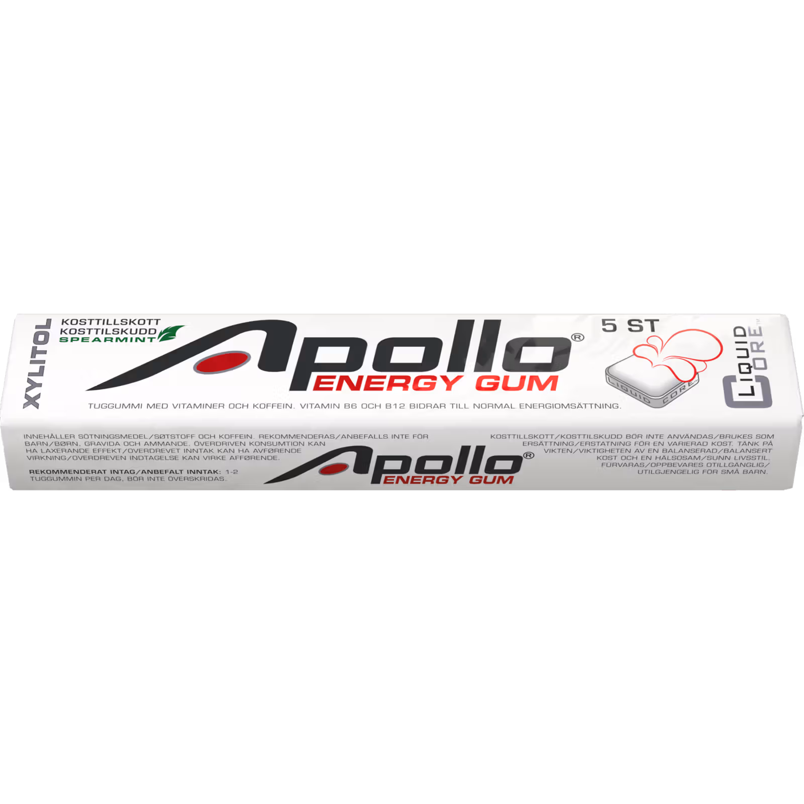 Energituggummi Spearmint 35g Apollo