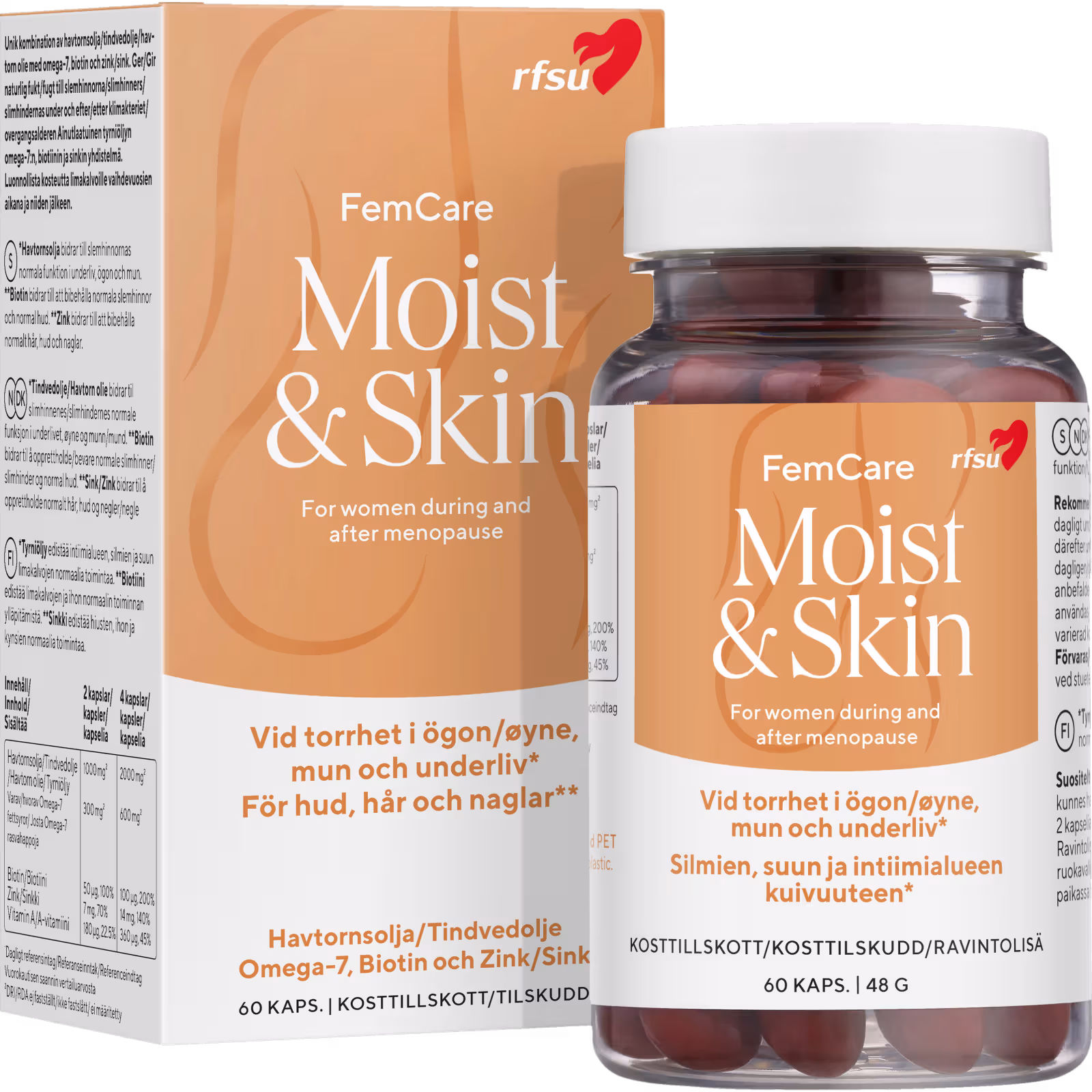 RFSU Kosttillskott för Hud & Hy, 60st
