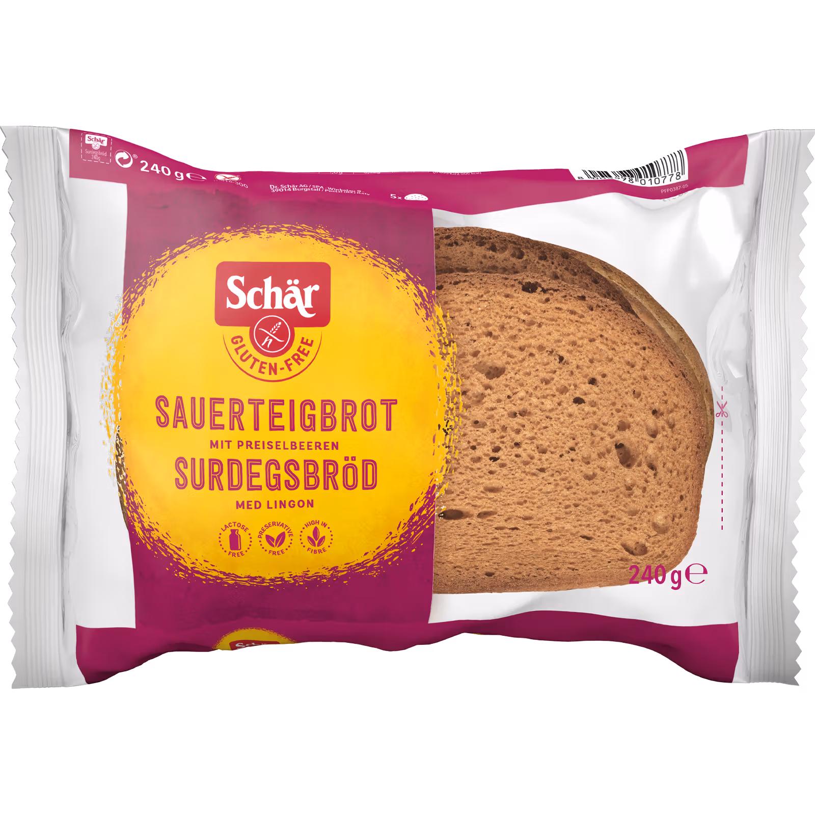 Schär Glutenfritt Surdegsbröd 240g