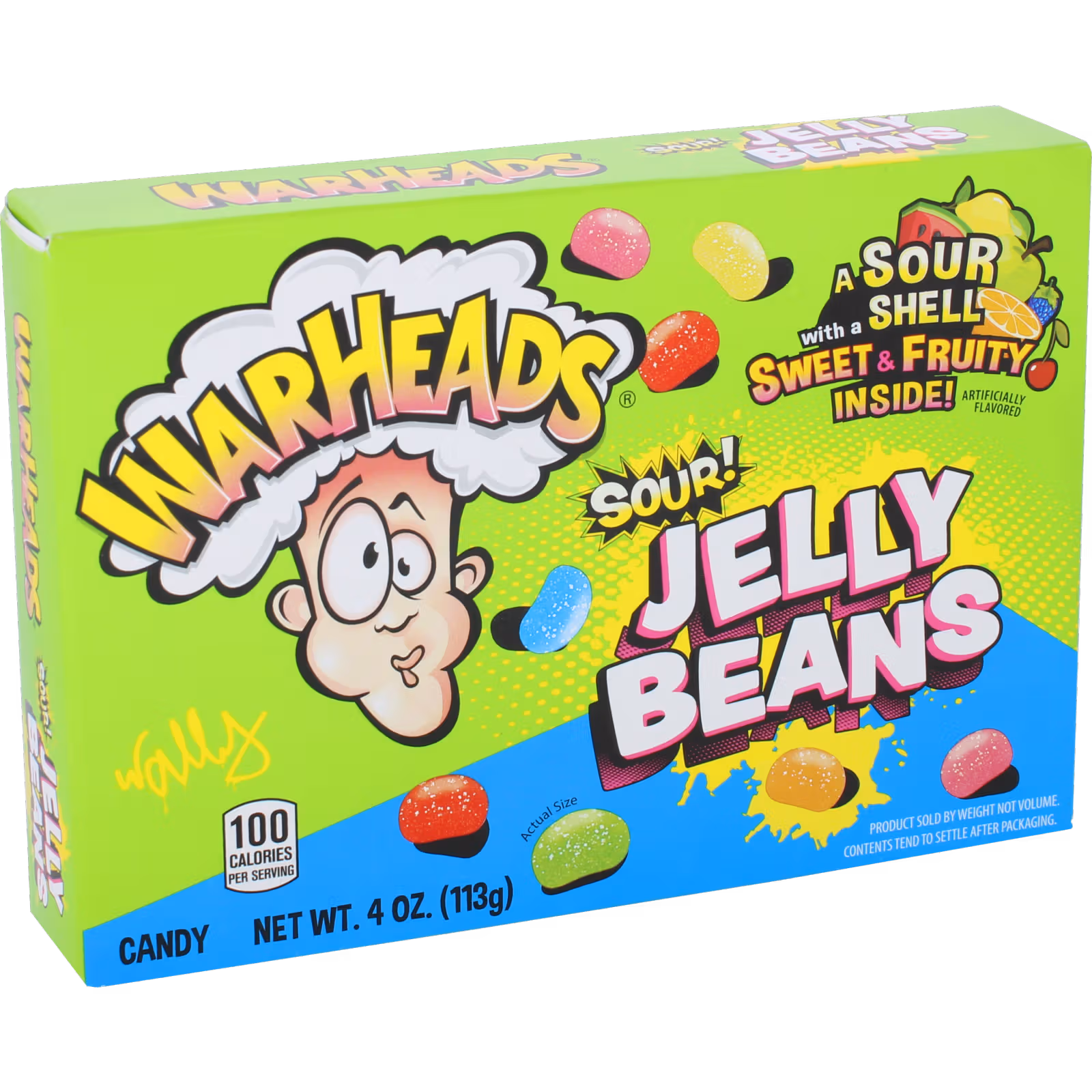 Warheads Sour Jelly Beans, 113g Candy Pack